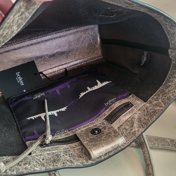 Quiet Luxury Bag Botkier Black Tribeca gunmetal open satchel purse - Picture 8 of 8